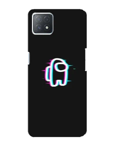 Чехол для OPPO A73 (5G) с картинкой «Among Us неон»