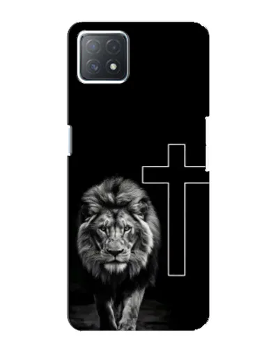 Чехол для OPPO A73 (5G) с картинкой «Лев и Крест»