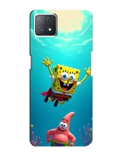 Чехол для OPPO A73 (5G) с картинкой «Спанч Боб под водой»