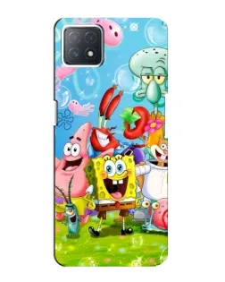 Чехол для OPPO A73 (5G) с картинкой «Губка Боб и друзья»