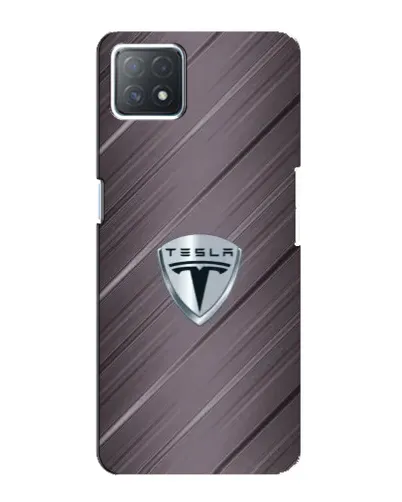 Чехол для OPPO A73 (5G) с картинкой «Металлическая текстура Tesla»