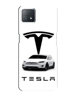 Чехол для OPPO A73 (5G) с картинкой «Tesla White Style»