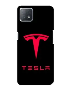 Чехол для OPPO A73 (5G) с картинкой «Tesla Red Logo»
