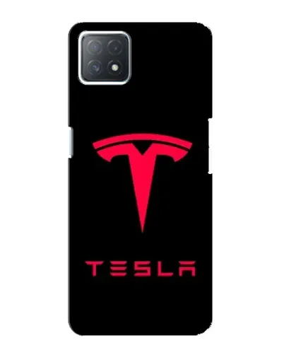 Чехол для OPPO A73 (5G) с картинкой «Tesla Red Logo»