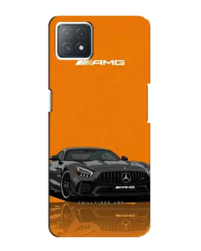 Чехол для OPPO A73 (5G) с картинкой «Оранжевый Mercedes AMG»