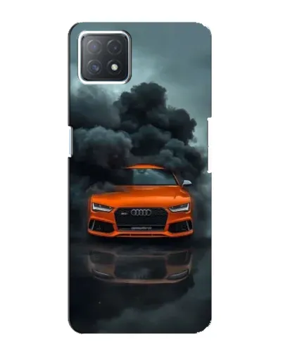 Чехол для OPPO A73 (5G) с картинкой «Audi в облаках дыма»