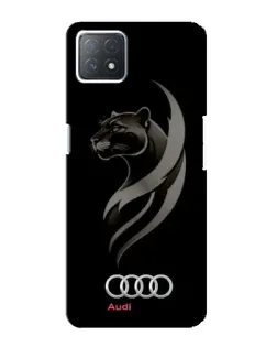 Чехол для OPPO A73 (5G) с картинкой «Графика — пантера и Audi»