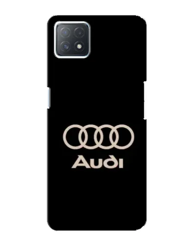 Чехол для OPPO A73 (5G) с картинкой «Audi — золотой логотип»