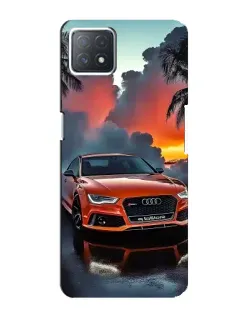 Чехол для OPPO A73 (5G) с картинкой «Audi — закат»