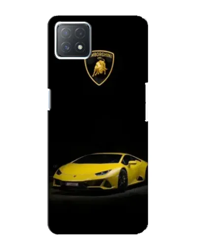 Чехол для OPPO A73 (5G) с картинкой «Lamborghini желтый акцент»