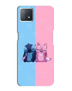 Чехол для OPPO A73 (5G) с картинкой «Stitch и Angel Love»