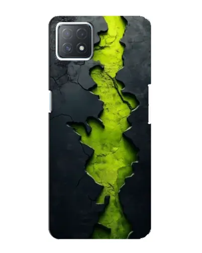Чехол для OPPO A73 (5G) с картинкой «Салатовый разлом скалы»