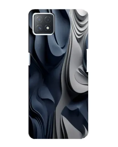 Чехол для OPPO A73 (5G) с картинкой «Объемные синие складки»