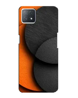 Чехол для OPPO A73 (5G) с картинкой «Геометрия оранжевых кругов»