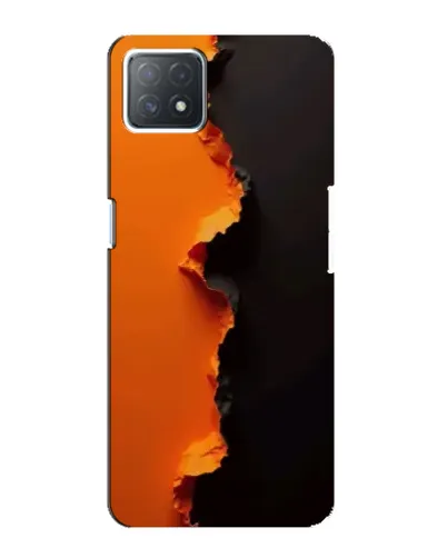Чехол для OPPO A73 (5G) с картинкой «Оранжевый разлом»