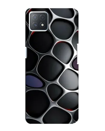 Чехол для OPPO A73 (5G) с картинкой «Объемная темная решетка»