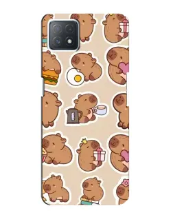 Чехол для OPPO A73 (5G) с картинкой «Капибары паттерн» Чехол для OPPO A73 (5G) с картинкой «Капибары паттерн»