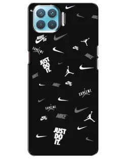 Чохол для OPPO A73 з картинкою «Nike Black Pattern»