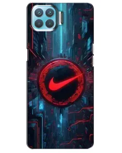 Чехол для OPPO A73 с картинкой «Техногенный стиль Nike»