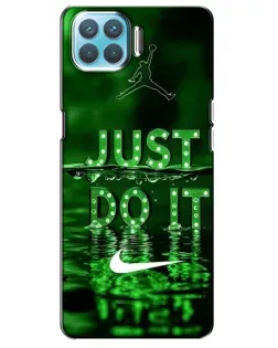 Чехол для OPPO A73 с картинкой «Зеленый неоновый Nike»