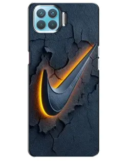 Чехол для OPPO A73 с картинкой «Объемный логотип Найк»