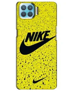 Чехол для OPPO A73 с картинкой «Желтый текстурный Nike»