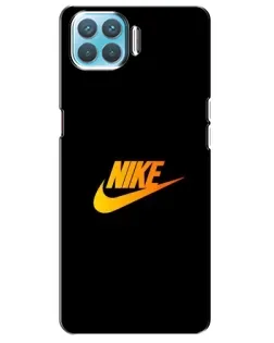 Чехол для OPPO A73 с картинкой «Золотой логотип Nike»