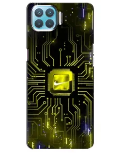 Чехол для OPPO A73 с картинкой «Nike — золотая искра»
