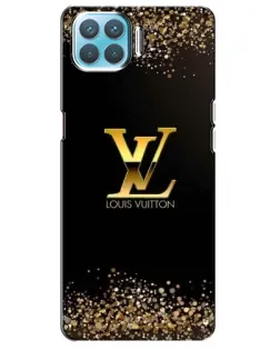Чохол для OPPO A73 з картинкою «LV — золоті іскри»