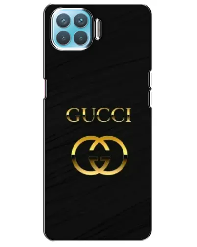 Чехол для OPPO A73 с картинкой «Золотой логотип Gucci»
