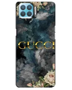 Чехол для OPPO A73 с картинкой «Абстрактные цветы Gucci»