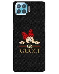 Чехол для OPPO A73 с картинкой «Минни Маус Gucci — черный»