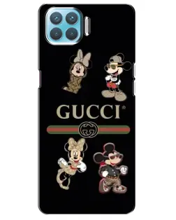 Чехол для OPPO A73 с картинкой «Gucci — герои Disney и монограмма»
