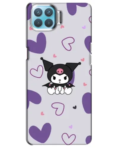 Чехол для OPPO A73 с картинкой «Kuromi и лавандовые сердца»