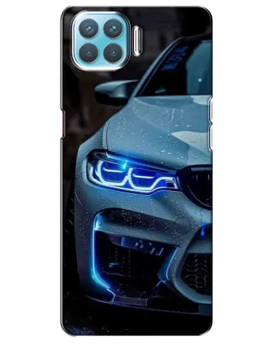 Чехол для OPPO A73 с картинкой «Взгляд BMW с синими фарами»