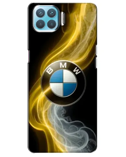Чехол для OPPO A73 с картинкой «Золотистый дым BMW»