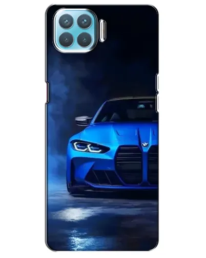 Чехол для OPPO A73 с картинкой «Голубая BMW M4»
