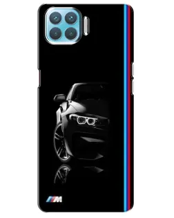 Чехол для OPPO A73 с картинкой «Силуэт BMW в темноте»