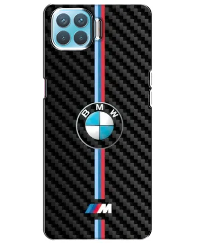 Чехол для OPPO A73 с картинкой «Эмблема BMW и карбон»