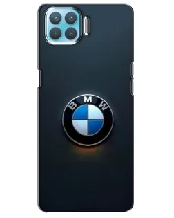 Чехол для OPPO A73 с картинкой «Логотип BMW — минимализм»