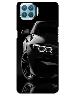Чехол для OPPO A73 с картинкой «Черная BMW — профиль»