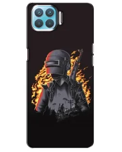 Чохол для OPPO A73 з картинкою «PUBG — вогняний силует»