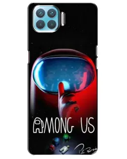 Чохол для OPPO A73 з картинкою «Червоний імпостер — макро»