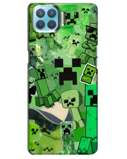 Чохол для OPPO A73 з картинкою «Кріпери Minecraft»