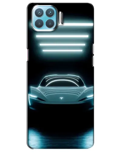 Чохол для OPPO A73 з картинкою «Tesla в неоні»