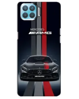 Чохол для OPPO A73 з картинкою «Mercedes — білий карбон»