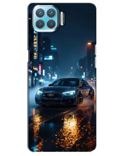 Чохол для OPPO A73 з картинкою «Нічне місто та Audi»