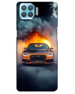 Чохол для OPPO A73 з картинкою «Audi у вогняному диму»