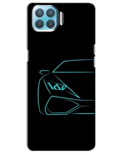Чехол для OPPO A73 с картинкой «Голубой силуэт Lamborghini» Чехол для OPPO A73 с картинкой «Голубой силуэт Lamborghini»