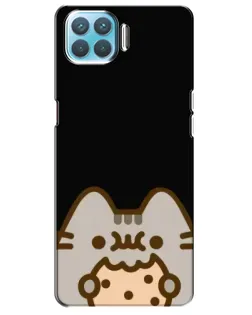 Чехол для OPPO A73 с картинкой «Пушин на черном»